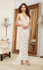 DG 10131 Pearl White Lace Gown