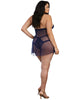 Dreamgirl style 11503X Plus Size Stretch Lace and Mesh Babydoll with Matching Panty.