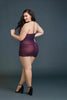 Dreamgirl Lingerie style 11517X Plus Size Stretch Mesh Chemise with Shirring Details