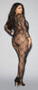 Dreamgirl 0019X Lace long sleeved bodystocking with open crotch