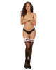 Dreamgirl 0026 Sheer Thigh High Contrast Stockings buy at FemmeFatale U4Ria Singapore