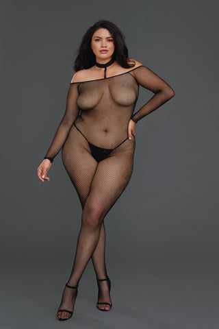 DG 0319X Plus Size Fishnet Bodystocking