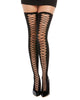 Dreamgirl style 0366 Opaque Knitted Thigh High Stockings With Criss-Cross Detail.