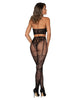 Dreamgirl style 0391 Bralette & Pantyhose Bodystocking Set with Knitted Lace Detail.