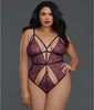 Dreamgirl Lingerie style 11511X Plus Size Teddy Sparkling Grape