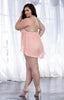 Dreamgirl lingerie 11513X Plus Size Halter Plunge Lace Teddy with Flyaway Skirt