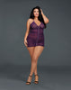 Dreamgirl Lingerie style 11517X Plus Size Stretch Mesh Chemise with Shirring Details