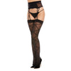 DG 0374 Sheer Suspender Garter Pantyhose Black Buy in Singapore Femme Fatale Lingerie 